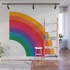 Retro Bright Rainbow - نقاشی دیواری دیوار سمت راست توسط circa78designs