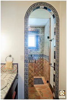 دکوراسیون حمام به سبک اسپانیایی باشکوه
