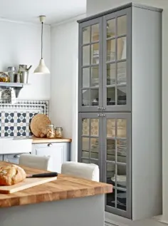 درهای خاکستری شیک LIDINGO برای آشپزخانه جدید IKEA