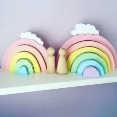 اسباب بازی بلوک های چوبی Nordic Rainbow