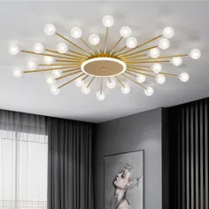 Radial Bedroom Flush Mount Fixure LED Minimalistic نزدیک به نور سقف - 110V-120V 30 طلای B نزدیک به چراغ های سقفی