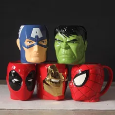 لیوان قهوه سرامیکی Super Super Man Man و Batman Spiderman
