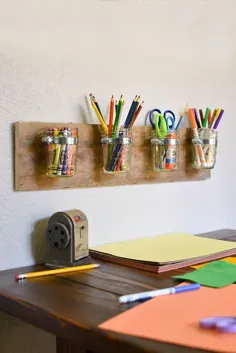 DIY Mason Jar Art Supply Organizer for Kids - زندگی دست ساز ما