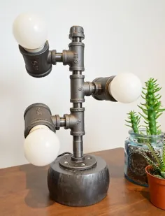 لامپ پروژه نصب لوله: لامپ صنعتی DIY