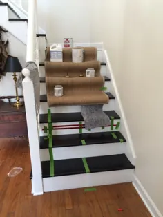 DIY Ikea Jute Rug Stair Runner - کاری که امیلی انجام می دهد