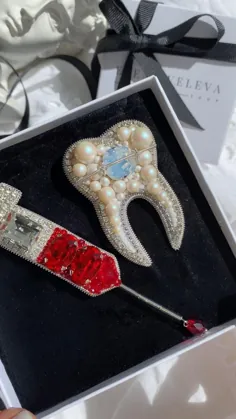 مهره های سنجاق سرنگ گلدوزی هدایای پزشکی دندان