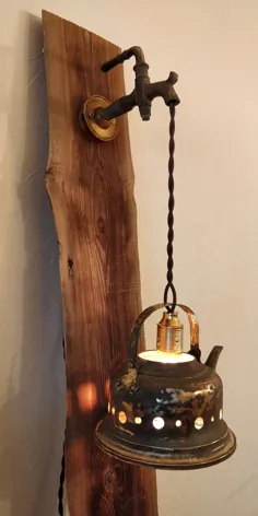 لامپ ساخته شده از قوری
