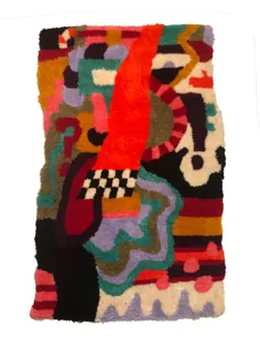 رنگ آمیزی رنگین کمان رنگارنگ فرش منطقه الهام گرفته از مراکش |  اتسی