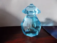 دهه 1960 بطری عطر شیشه ای فیروزه ای |  اتسی