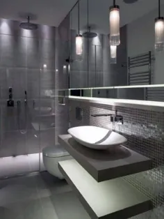 60 ایده برتر حمام خاکستری - الهام بخش طراحی داخلی
