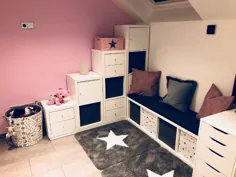 Kinderzimmer Eck-Kombination از Ikea Kallax Regalen بمیرید