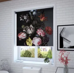 پنجره سایه غلتکی Vintage Flowers Flowers و خورشیدی |  اتسی