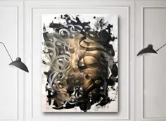 همه هیچم...
From "chaos" series
Acrylic on canvas
Abstract calligraphy lettering
100*80

نه حق حقم، نه ناحق
 نه بدم، نه خوب مطلق
سیه و سپیدم:ابلق 
که به نیک و بد عجینم
''حسین منزوی''
#abstractcalligraphy #calligraphyart #calligraphyart #abstractpainting #
