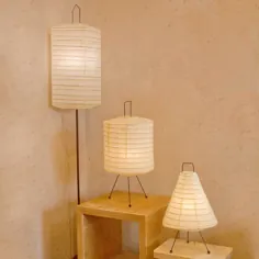 لامپ های کاغذی برنج |  دکوراسیون داخلی Zen