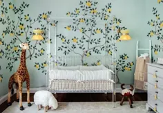 طرح زیبای رنگ زرد و سبز لیمو برای تزیین اتاق کودک
