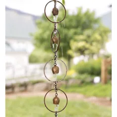زنجیر جذاب باران زنگ - ساخته شده از فلز با پایان مس - Walmart.com