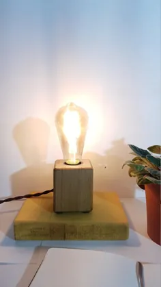 لامپ چوبی ادیسون لامپ صنعتی چراغ شبانه لامپ Steampunk |  اتسی