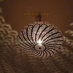 چراغ آویز سقفی مدرن مراکشی ، لامپ ثابت نور مراکشی ، چراغ سقفی ، لامپ سقفی ، سقف سایه لامپ ، نورپردازی مراکشی