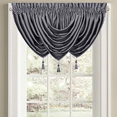 Queen Street Morocco Pointed Waterfall Valance، رنگ: خاکستری - JCPenney