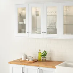 AXSTAD درب شیشه ای ، سفید مات ، 18x40 اینچ - IKEA