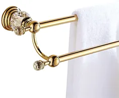 نگهدارنده حوله کریستال WINCASE دو ، حوله طلای حوله 24 اینچ ، رک حوله ای برای برنج دیواری حمام