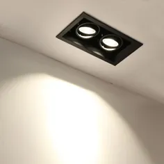 چراغ داخلی LedLight تک سر لامپ COB Spotlight تعبیه شده در سقف مربع جلو پنجره مشبک