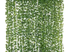 78-Ft 12 Pack Silk Artificial Ivy Vines Leaf Garland Plants Planting حلق آویز عروسی حلقه حلقه گل جعفری شاخ و برگ