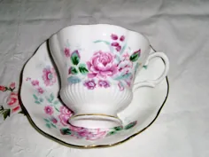 رویال آلبرت چینی طرح گل رز گل رز صورتی چای |  اتسی