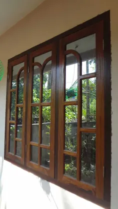 طراحی پنجره درب چوبی