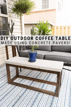 چگونه یک میز قهوه پاسیو DIY با 2x2 و Pavers درست کنیم!