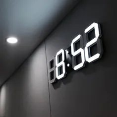 ساعت دیواری LED سه بعدی میز دیجیتال مدرن ساعت دزدگیر ساعت زنگدار چراغ شب ساعت دیواری دکوراسیون منزل اتاق نشیمن ساعت دیجیتال