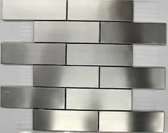 کاشی موزاییک فلزی مترو فولاد ضد زنگ کاشی دیوار حمام دیوار کاشی حمام |  eBay