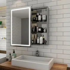 چراغ LED درب کشویی چراغ آینه حمام قفسه سنسور آویز دیواری |  eBay