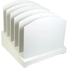 Victor Wood Incline File Desk Organizer، Pure White (W8601)