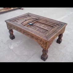 میز مرکزی میز اتاق نشیمن میز چوبی تراش خورده میز کار برجسته چوب جامد