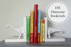 DIY Dinosaur Bookends |  oldsaltfarm.com