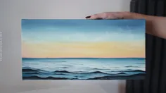 نقاشی رنگ روغن دریا