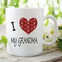 I LOVE MY GRANDMA Coffee Mug Cup Ceramic Coffee Cup |  اتسی