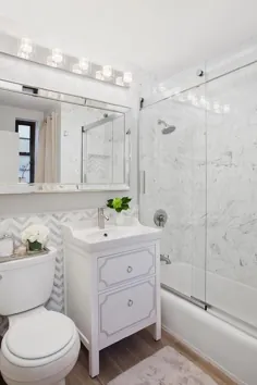 آینه دستشویی آویز بلند روی سینک ظرفشویی و توالت - انتقالی - حمام