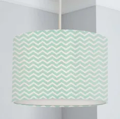 اتاق خواب کودکان شیرخوارگاه نعناع Chevron Lampshade | اتسی