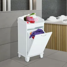 کابینت مانع لباسشویی حمام چوبی Homcom - فروش آنلاین سفید |  eBay