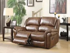 مبل دو نفره برقی چرمی Farnham Tan Leather - CFS Furniture UK