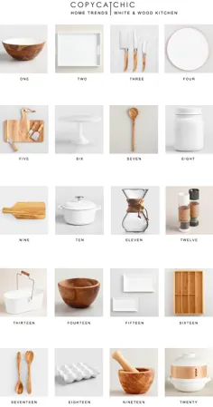 روندهای خانگی |  آشپزخانه سفید و چوبی - تقلیدی