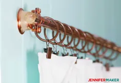 میله های پرده ای لوله مس DIY با قیمت کمتر از 15 دلار - جنیفر ساز