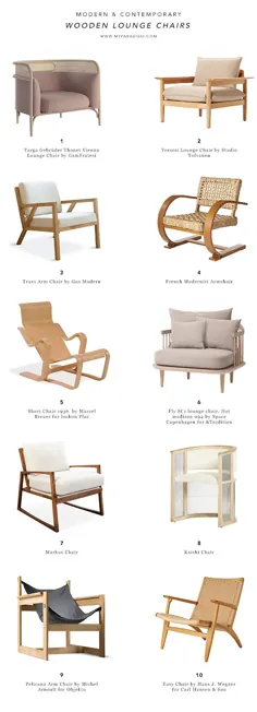 صندلی های استراحت چوبی مدرن و مدرن