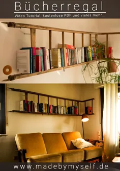 Bücherregal - Regal aus alter Leiter - ساخته خودم