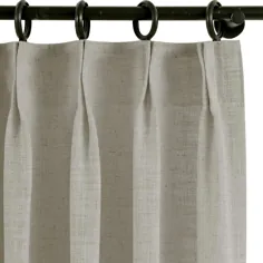 ChadMade Polyester Linen Pinch Pleated Drape Room Darkening Curtain Periding Sliding Door Glass Door اتاق نشیمن ، 100Wx84L اینچ (1 صفحه) ، مجموعه لیز