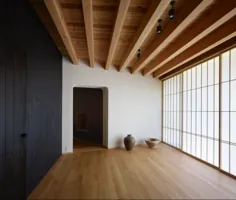 تلفیق معماری مدرن و سنتی ژاپن - خانه میانه قرن
