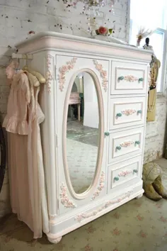کمد فرانسوی رمانتیک کلبه نقاشی شیک CH803 |  Shabby Chic Furniture Diy |  شب ...