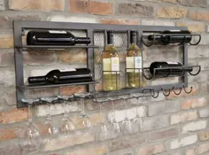 کابینت دیواری نوشیدنی قفسه ای نوشیدنی دیواری شهری بطری شیشه ای فلزی روستایی دارنده شیشه یکپارچه سازی نوشیدنی قفسه بندی واحد ذخیره سازی مبلمان